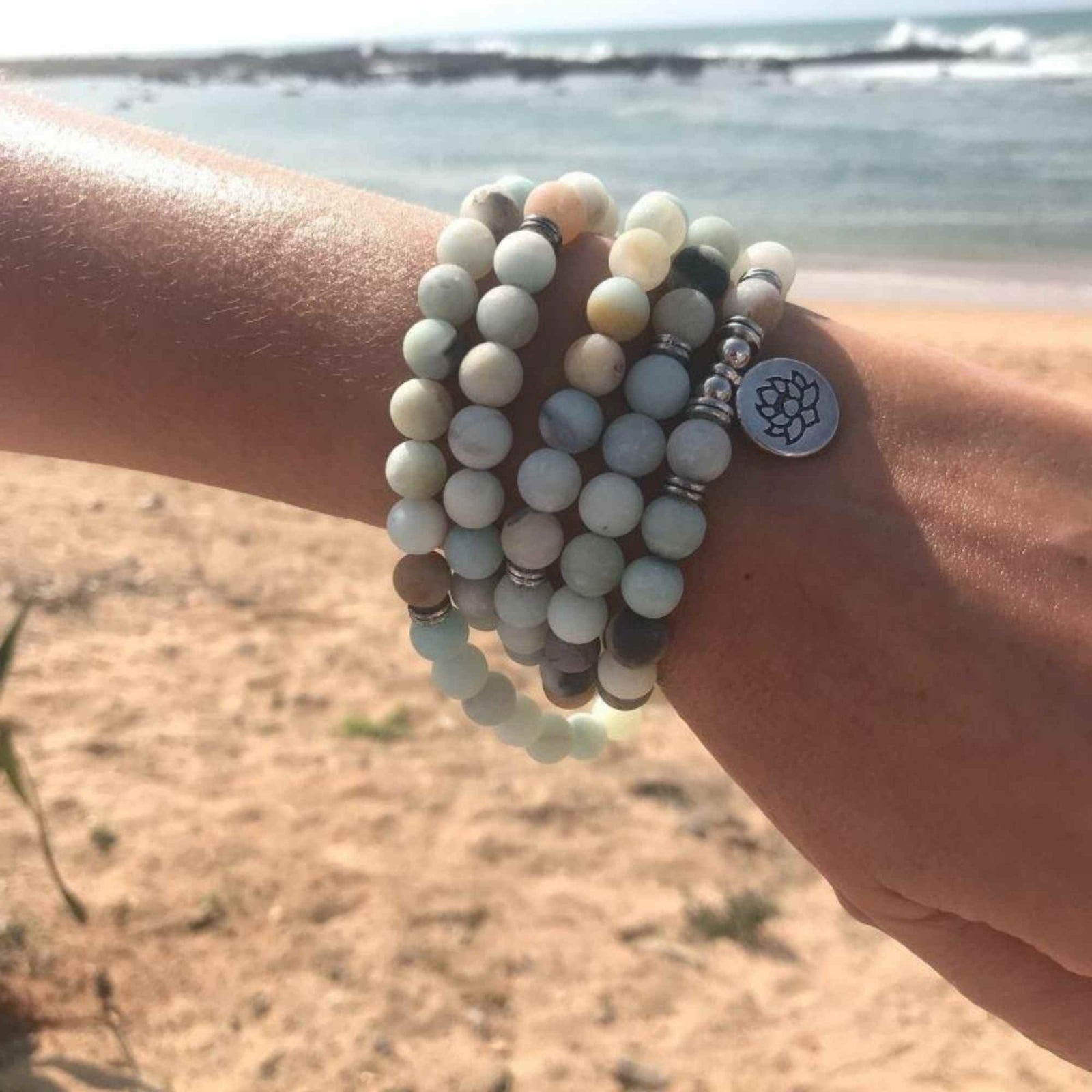 Colier - Bratara Mala cu 108 Margele 8mm din Pietre Naturale Tianhe Claritate Mentala, Protectie energii negative