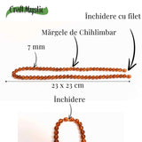 Colier Margele 7mm Chihlimbar Caramiu – Protectie si Echilibru Energetic
