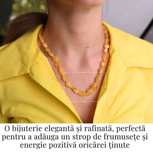 Colier Chihlimbar Galben Baltic Natural – Protectie Energetica si Vindecare