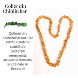 Colier Margele 8mm Chihlimbar Baltic - Protectie, Energie si Echilibru Natural