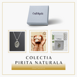Colier Rafinat cu Piatra Naturala de Pirita 3-4 cm - Imbogateste-ti Viata cu Puterea Piritei
