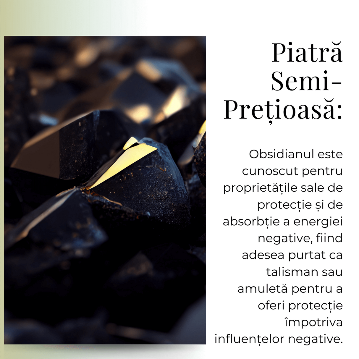 Colier ajustabil cu pandantiv strop de ploaie auriu Obsidian - Protectie si Claritate