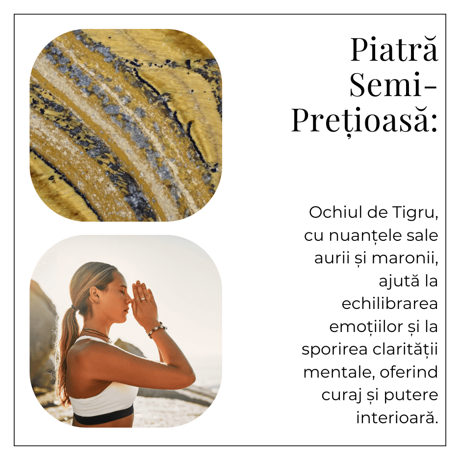 Colier cu pandantiv oval din Ochi de Tigru Natural – Protectie si Curaj