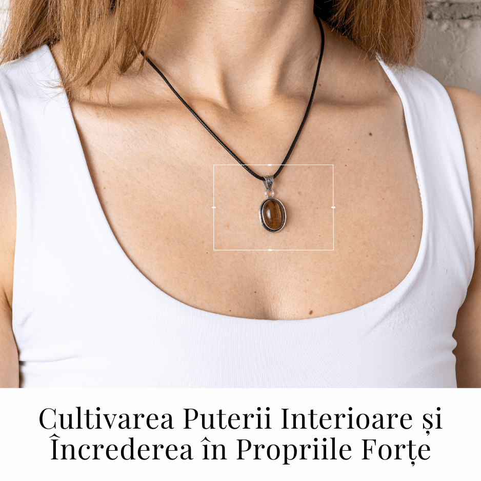 Colier cu pandantiv oval din Ochi de Tigru Natural – Protectie si Curaj