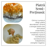 Colier auriu cu Citrin Brut – Prosperitate si Energie Pozitiva