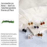 Accesoriu cu sens – Inel cu ametist dublu tija argintiu pentru focus si pace