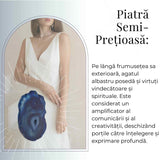 Felie de Agat Albastru 15-16 cm – Calm si Claritate Mentala