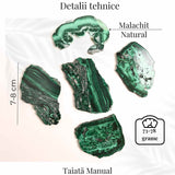 Felie Malachit Natural 7-8 cm - Vindecare si Echilibru Energetic