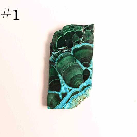 Felie unicat cu Malachit, Crisocola, Stalactite, Cornetite - Protectie si echilibru energetic