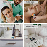 Forma ovala din pietre semipretioase 7 chakre pentru degetul mare - Utila pentru anxietate, meditatie, cristal natural de buzunar