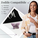 Figurina Fluture din Lepidolit Natural, 5 cm - Promoveaza Calm si Echilibru Emotional