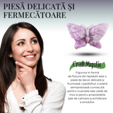 Figurina Fluture din Lepidolit Natural, 5 cm - Promoveaza Calm si Echilibru Emotional