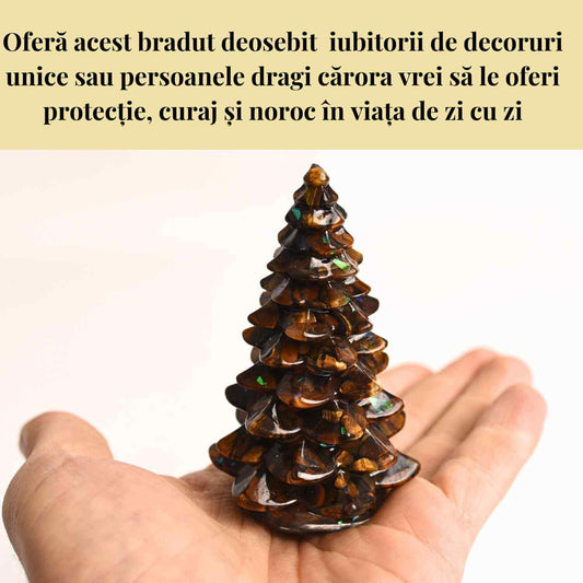Figurina Bradut cu Ochi de Tigru – Protectie si Incredere