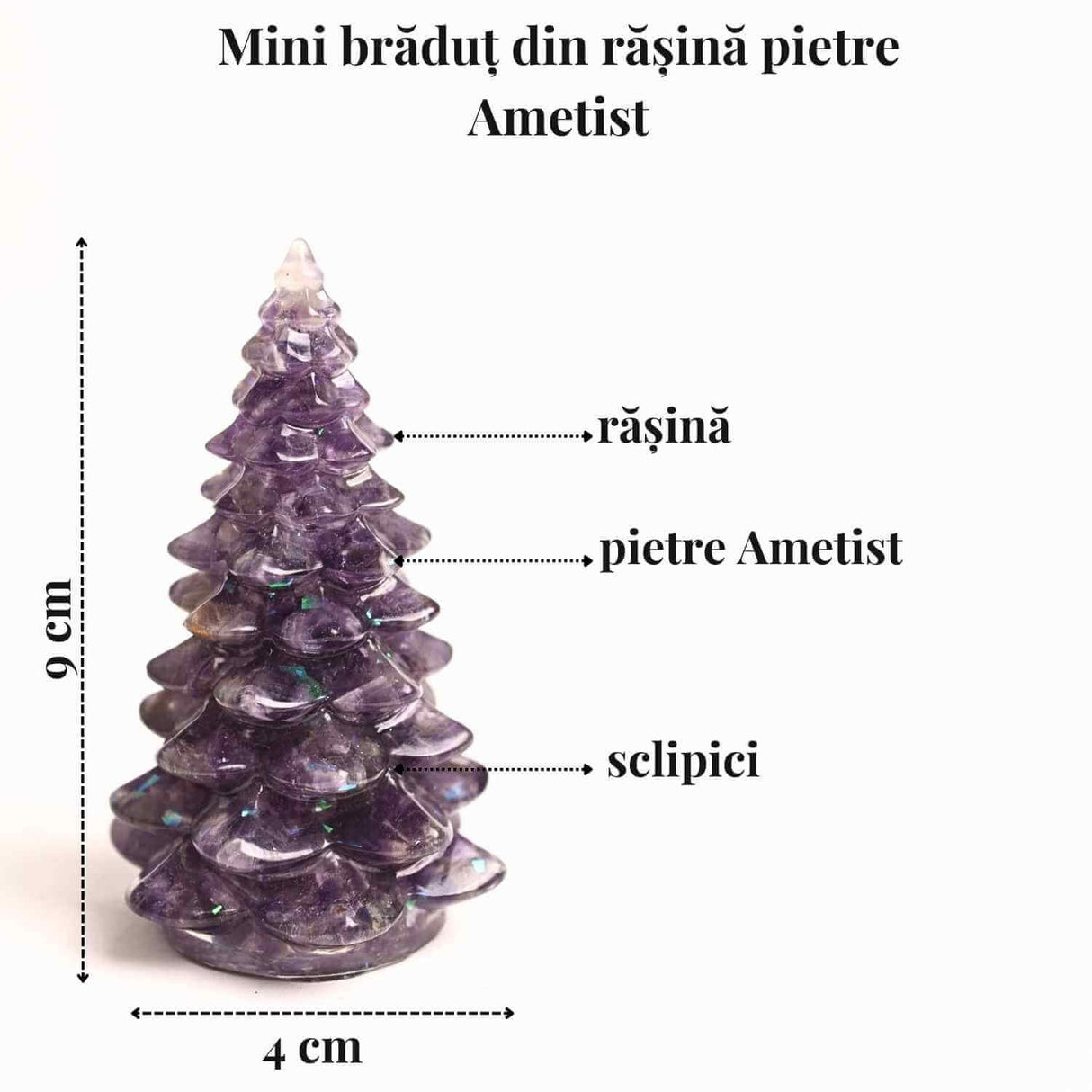 Figurina Bradut cu Ametist – Calm si Protectie Spirituala
