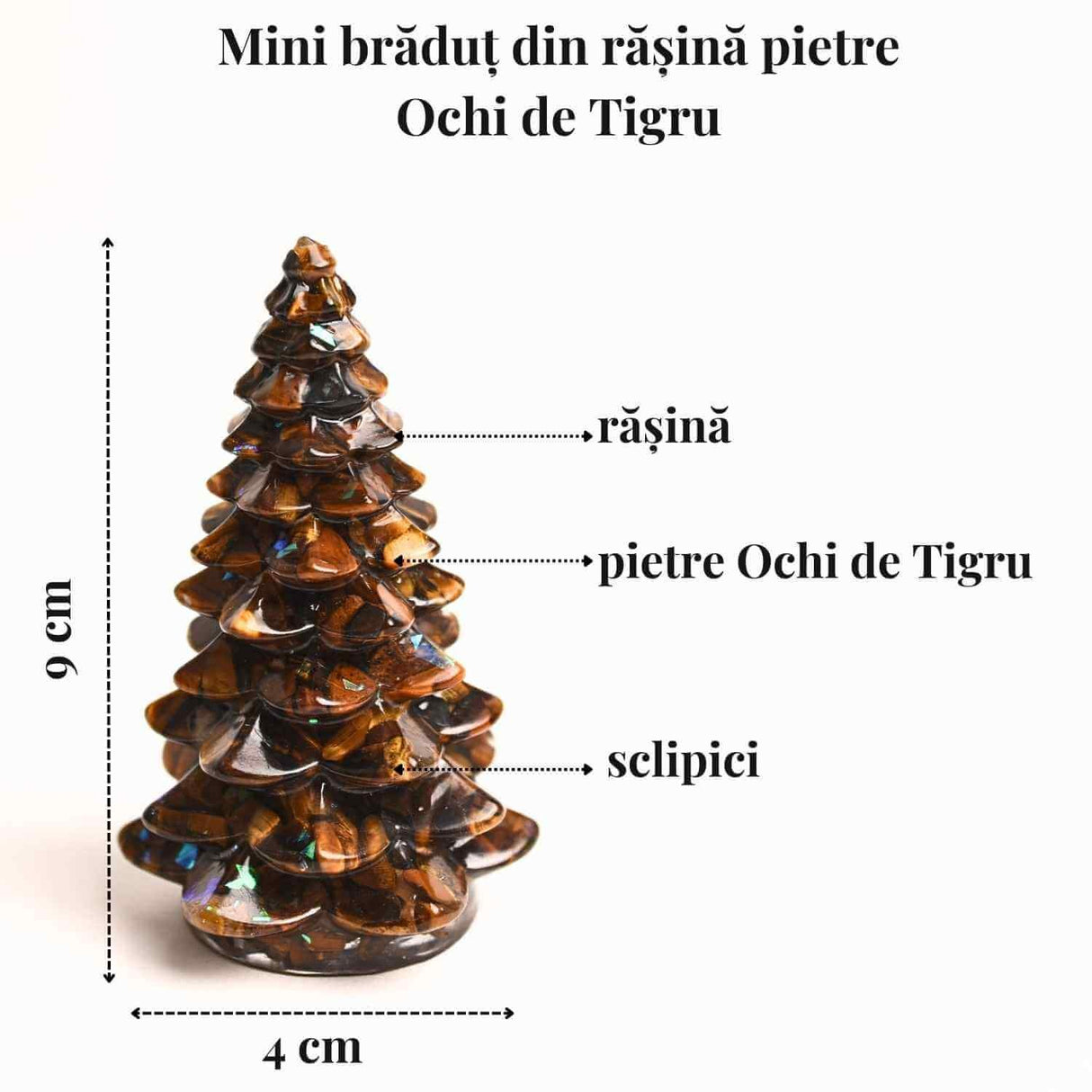 Figurina Bradut cu Ochi de Tigru – Protectie si Incredere
