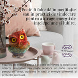 Figurina Bufnita 7 Chakre din Pietre Naturale, Armonie si Echilibru
