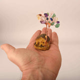 Figurina casuta cu ramuri din cristale naturale 7 chakra - Decoratiune interior sau exterior, pentru casa, birou, acvariu
