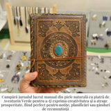 Jurnal piele naturala cu Aventurin verde – Creativitate si energie pozitiva