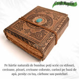 Jurnal piele naturala cu Aventurin verde – Creativitate si energie pozitiva