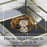 Bratara Reglabila din Sfoara maro Cerata cu Cosulet pentru Pietre si Cristale