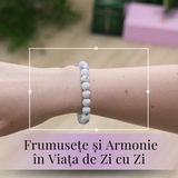 Bratara Elastica cu Margele Naturale de 8mm din Howlita