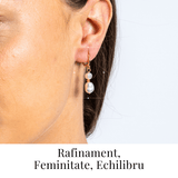 Bijuterie delicata pentru rafinament zilnic – Cercei tortita cu perle de cultura