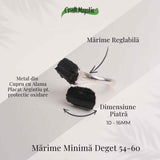 Inel Argintiu cu Dubla Turmalina Neagra - Protectie si Eleganta