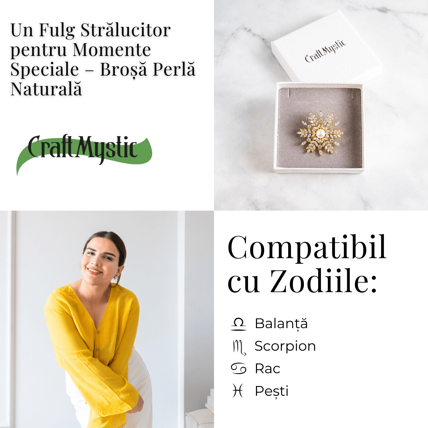 Brosa perla naturala – Un fulg stralucitor pentru momente speciale