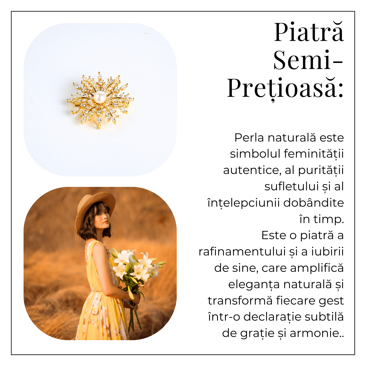 Brosa perla naturala – Un fulg stralucitor pentru momente speciale