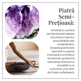Inel Reglabil Vintage cu Ametist Natural – Claritate si Echilibru
