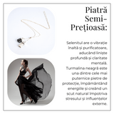 Protectie completa – Colier cu selenit si turmalina neagra pentru energie curata