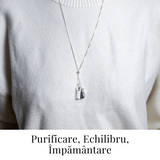 Protectie completa – Colier cu selenit si turmalina neagra pentru energie curata