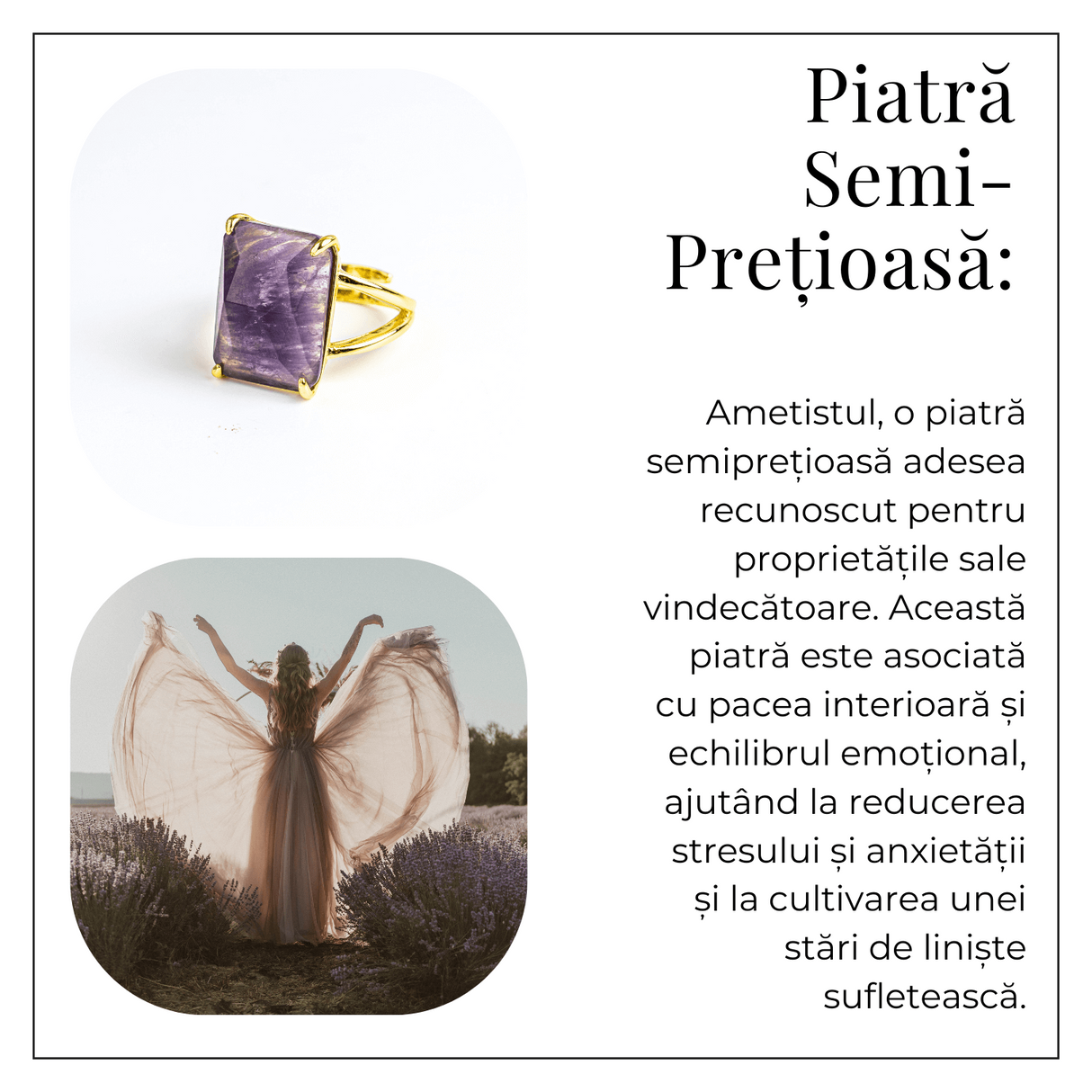 Conexiune Spirituala – Inel cu Ametist si Vibratie Inalta