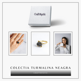 Scut energetic – Inel reglabil cu Turmalina Neagra pentru Protectie