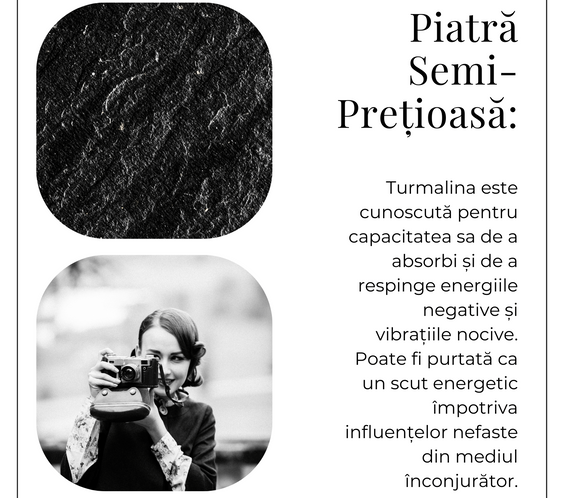 Inel Reglabil Vintage cu Turmalina Neagra – Protectie Energetica