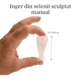 Inger de 55-60 mm Sculptat Manual din Piatra Naturala de Selenit-Protecție și Claritate Spirituală