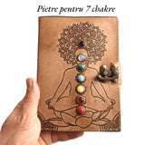 Jurnal Vintage Yoga cu 7 Pietre Chakre - Imbunatateste Spiritualitatea