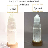 Lampa de noapte din Selenit natural – Purificare si Liniste