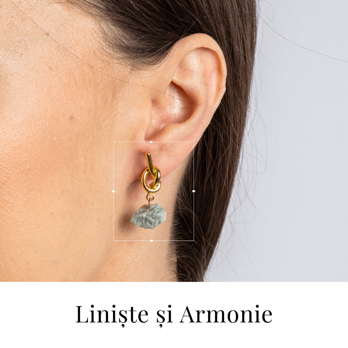 Bijuterie a Linistii – Cercei cu Amazonit si Montura Tip Nod