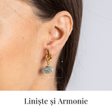 Bijuterie a Linistii – Cercei cu Amazonit si Montura Tip Nod