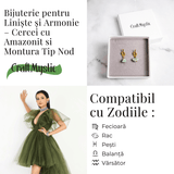 Bijuterie a Linistii – Cercei cu Amazonit si Montura Tip Nod