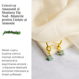 Bijuterie a Linistii – Cercei cu Amazonit si Montura Tip Nod