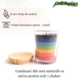 Lumanare din soia naturala cu 7 arome pentru echilibrarea chakrelor
