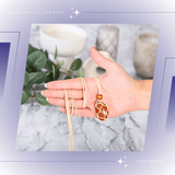 Colier Reglabil Bej Model Macrame din bumbac - Pentru Piatra ta Favorita