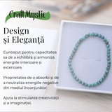 Bratara Elastica cu Margele 5mm din Malachit Semipretios Natural
