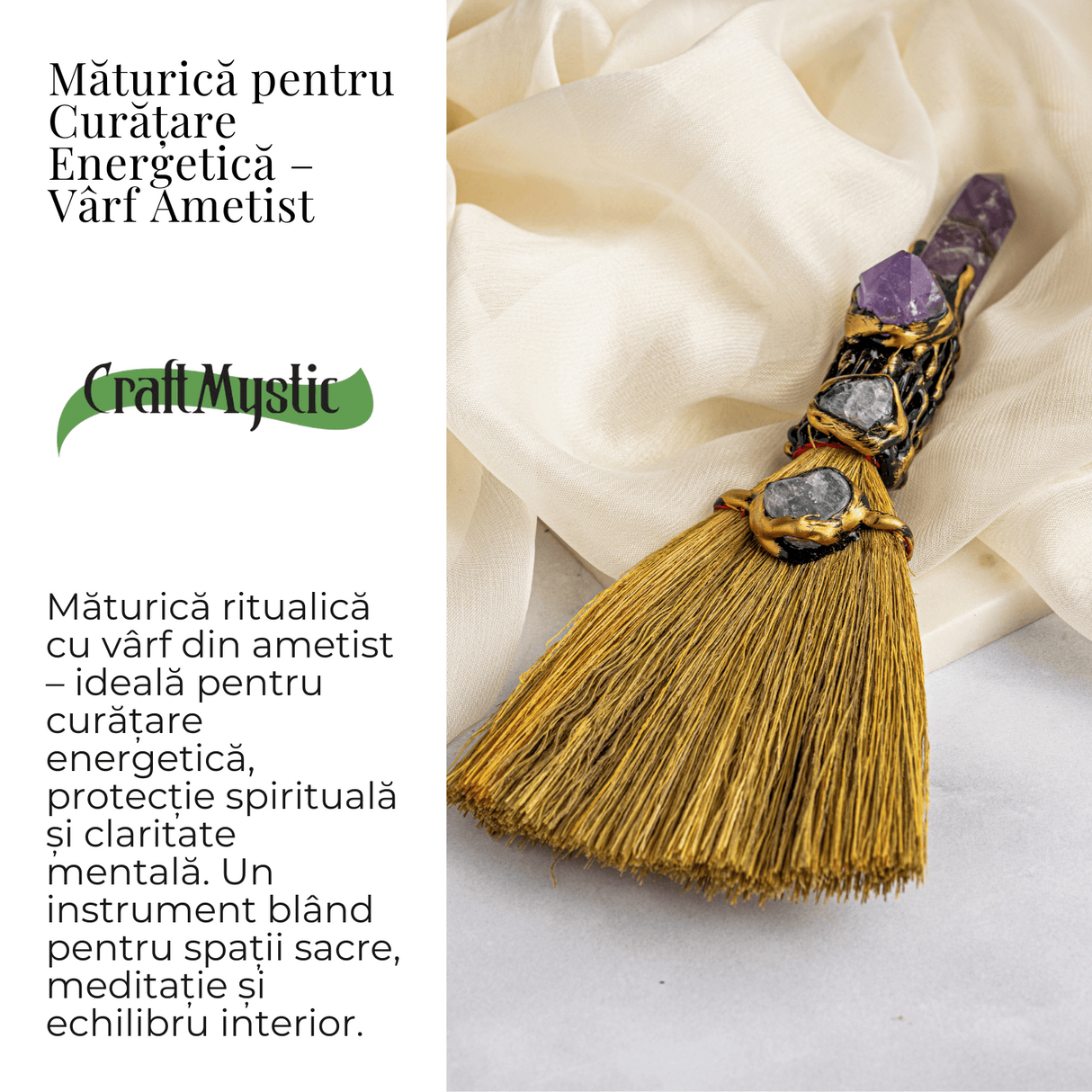 Maturica pentru curatare energetica – Varf Ametist natural