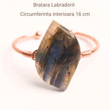Bratara din Labradorit cu piatra 45 mm, forma lacrima, Circumferinta de 16 cm