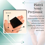 Piramida din Obsidian Negru 6.5.x6.5x5 cm pentru Protectie si Claritate Energetica