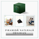 Piramida din Obsidian Negru 6.5.x6.5x5 cm pentru Protectie si Claritate Energetica