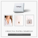 Colier Argint 925 cu Piatra Soarelui Brut - Energie Pozitiva